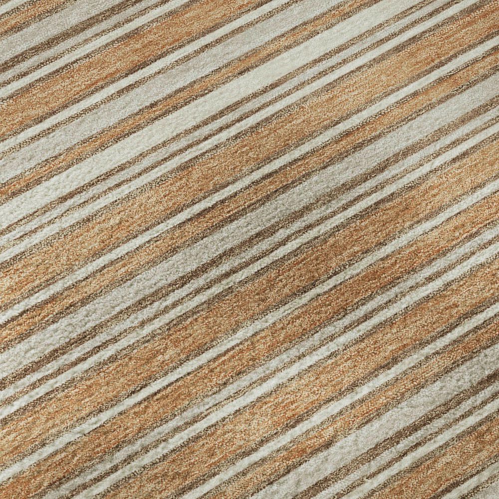 Dalyn Rug Company Soft Essentials Striped Copper 2'3" x 7'6" Indoor/Outdoor Runner, , large