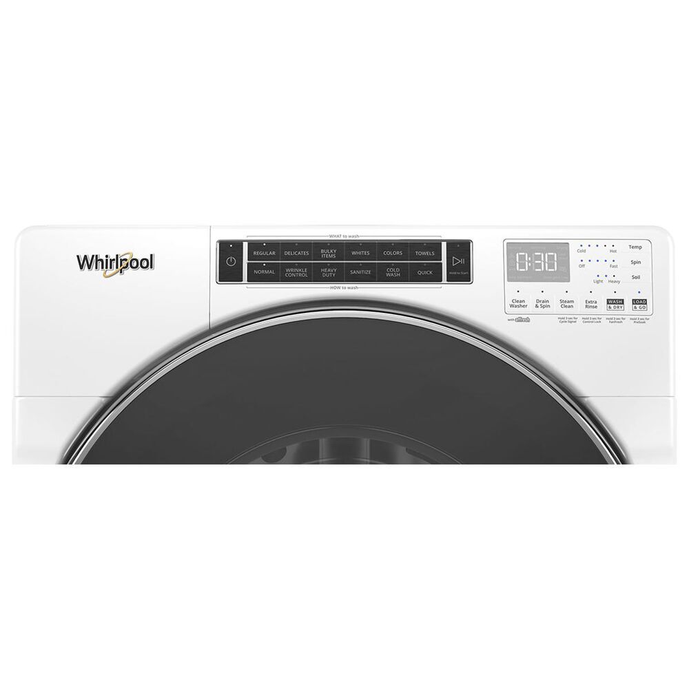 Whirlpool 5.0 Cu. Ft. Front Load Washer and 7.4 Cu. Ft. Gas Dryer Pair in White, , large