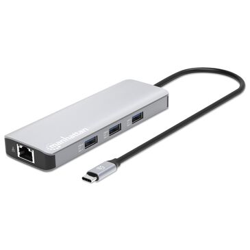 Manhattan USB-C PD 9-In-1 HDMI 4K Docking Station/Multiport Hub in Space Gray, , large