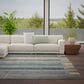 RIZZY Spectrum Dark Blue, Gray, Teal, Ivory, Cream, Green and Dusty Rose 9" x 12" Area Rug, , large