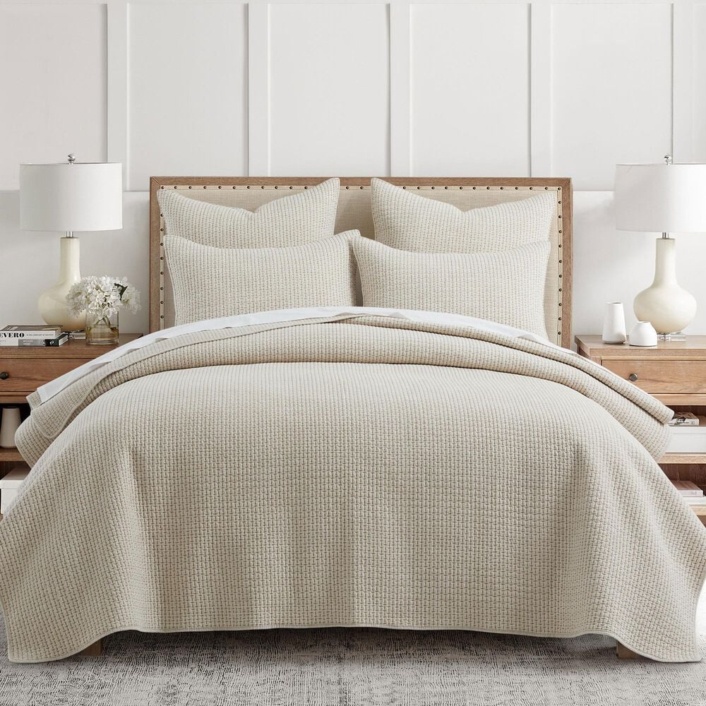 Levtex Pick-Stitch Artisan 3-Piece King Quilt Set in Taupe, , large