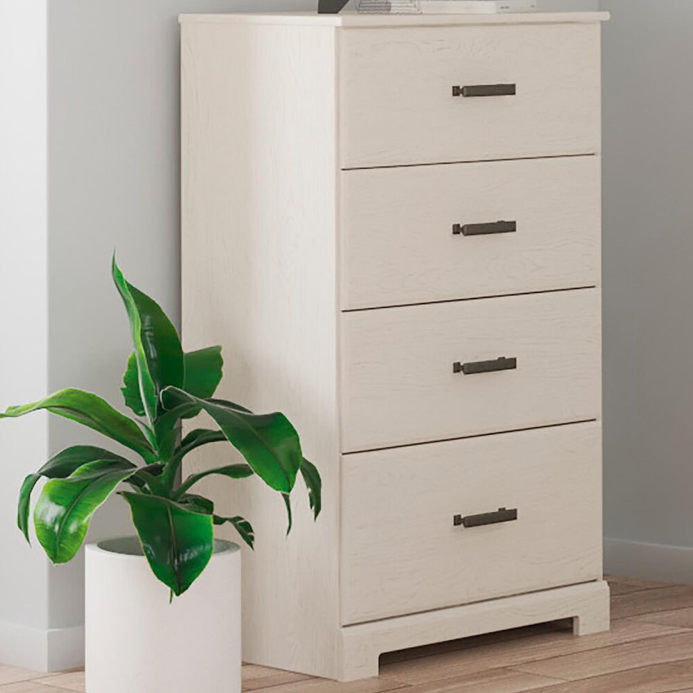 Ashley Stelsie 4 Drawer Chest in White, , large