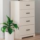 Ashley Stelsie 4 Drawer Chest in White, , large
