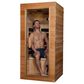 EZlife Elite 1-Person Compact Ultra Low EMF FAR Infrared Home Sauna in Natural Hemlock, , large