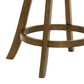 Armen Living Aiden Swivel Counter Height Stool with Gray Upholstery in Sepia Brown, , large