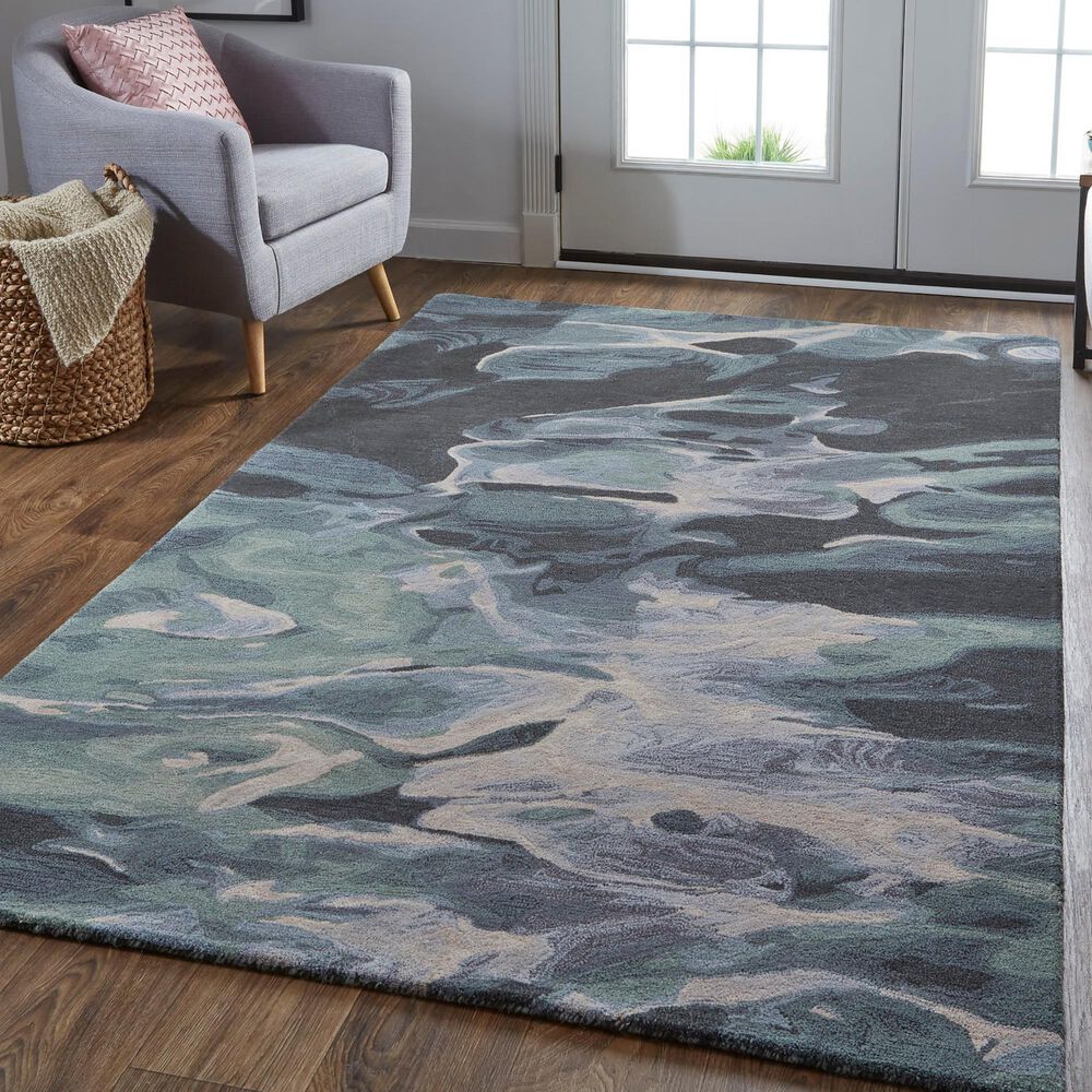 Feizy Amira 3&#39;6&quot; x 5&#39;6&quot; Green and Blue Area Rug, , large