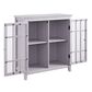 Linden Boulevard Largo Glassfront Double Door Cabinet in Gray, , large