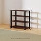 Noviland 4-Tier Shoe Rack in Dark Cherry and Black, , large