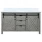 Lexora Home Marsyas 60" Double Bathroom Vanity in Ash Grey with 2 cm White Cultured Marble Top and Rectangular Sinks, , large