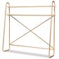 Baxton Studio Merida 2-Tier Over Bed Queen Size Storage Display Shelf in Brushed Gold and Natural Brown, , large