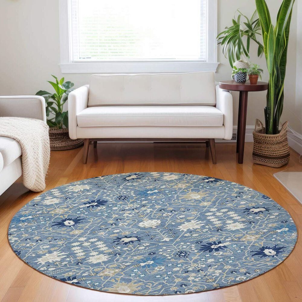 Dalyn Rug Company Tabrook TB12 Denim 8&#39; Round Area Rug, , large