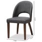 Baxton Studio Wesley Side Chair with Dark Grey Cushion in Walnut (Set of 2), , large