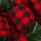 The Gerson Company 24" Holiday Pine Wreath with Berries, Bow in Green, Red and Black, , large