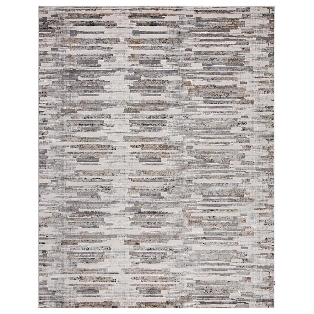 Harounian Rugs Sunbrella S10-15B 9' x 12' Stone and Bronze Area Rug, , large