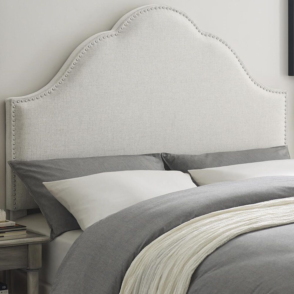 Accentric Approach Accentric Accents Benton Full/Queen Upholstered Headboard in White, , large