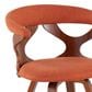 LumiSource Gardenia Swivel Arm Chair with Orange Upholstered in Walnut, , large
