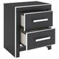 Ashley Zuraleus 2-Drawer Night Stand in Matte Black and Chrome, , large
