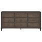 Furniture Worldwide Montclair 3-Piece Queen Panel Bedroom Set in Embossed Cocoa and Smoked Gold, , large