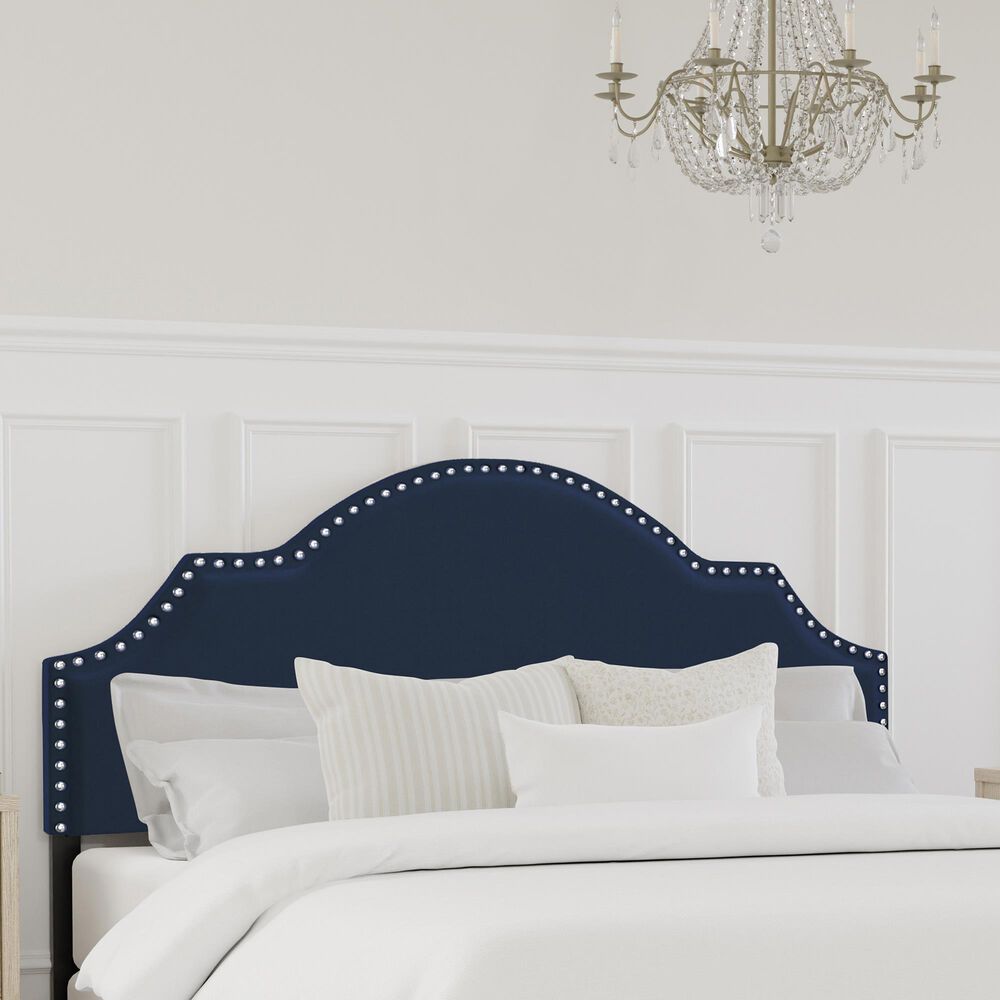 The Monday Company Cynthia Upholstered Headboard in Navy, , large