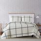 Pem America Truly Soft Windowpane 2-Piece Twin XL Quilt Set in Ivory and Black, , large