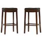 Linon Home Decor Claridge Bar Stool with Brown Cushion in Dark Brown (Set of 2), , large