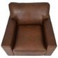 Bordeaux & Co Leather Swivel Chair in Brown, , large