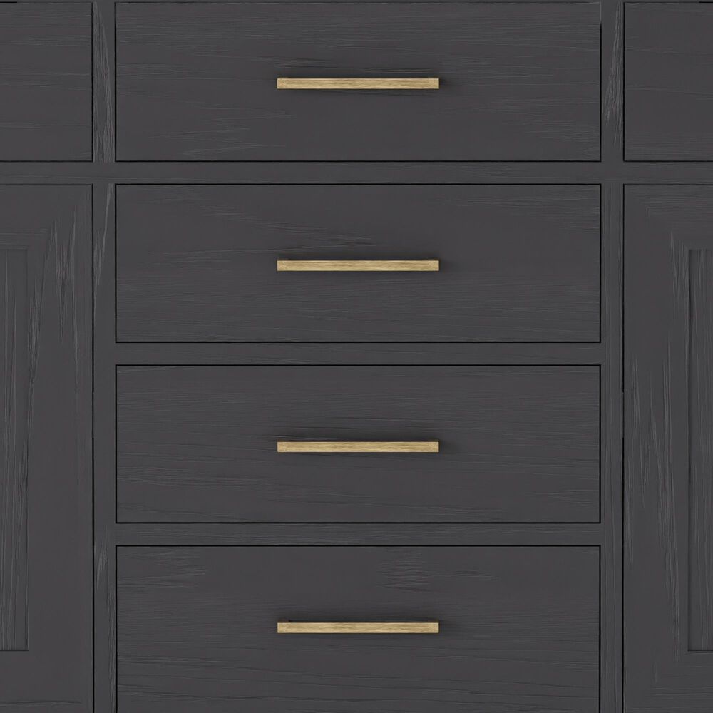 Lexora Home Abbey 72&quot; Double Bathroom Vanity in Black Oak with 2 cm White Cultured Marble Top and Rectangular Sinks, , large