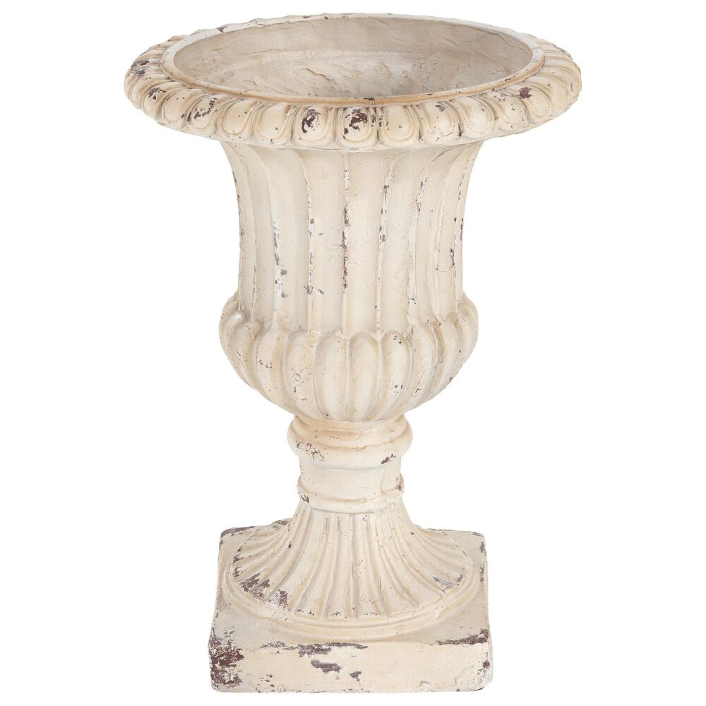 Hearth and Haven Outdoor Garden Urn Planter in Antique White, , large