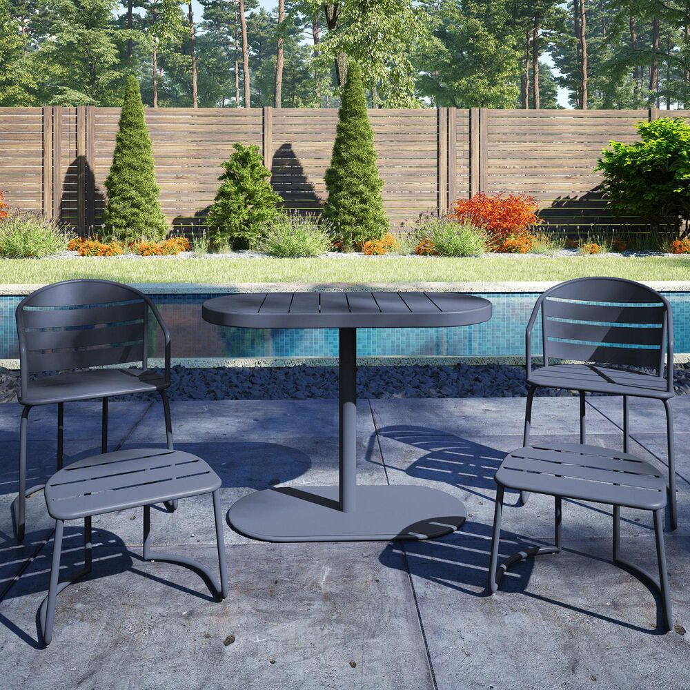 DHP 5-Piece Patio Bistro Set in Steel Gray, , large