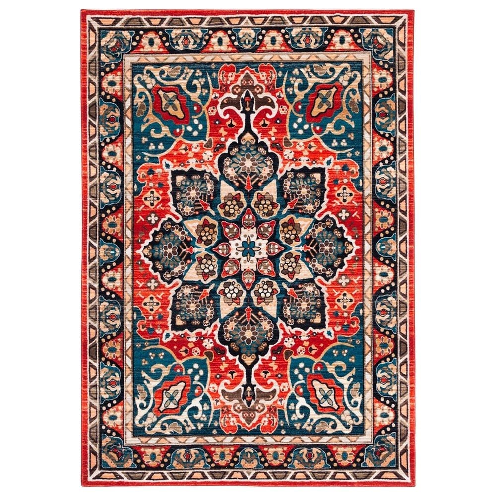 Safavieh Riviera 4"5" x 6" Black and Red Area Rug, , large