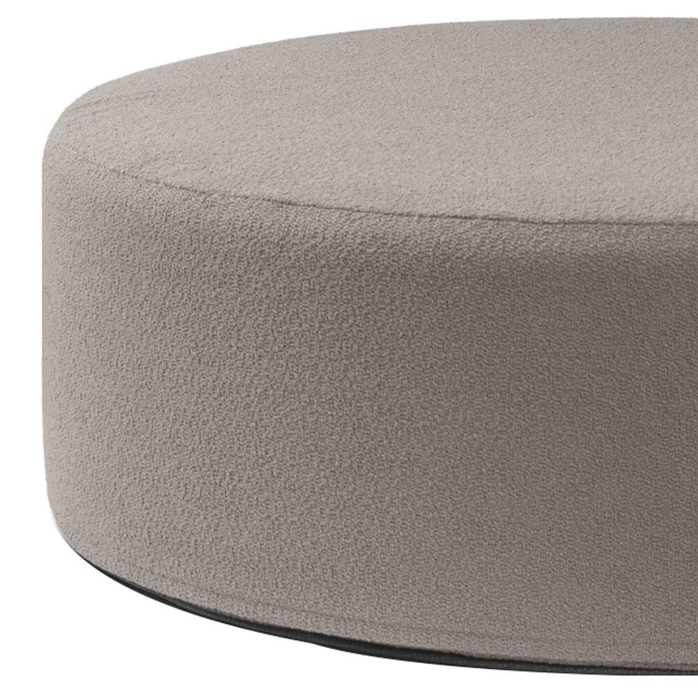 Jaxx Candler Round Ottoman in Dark Grey, , large
