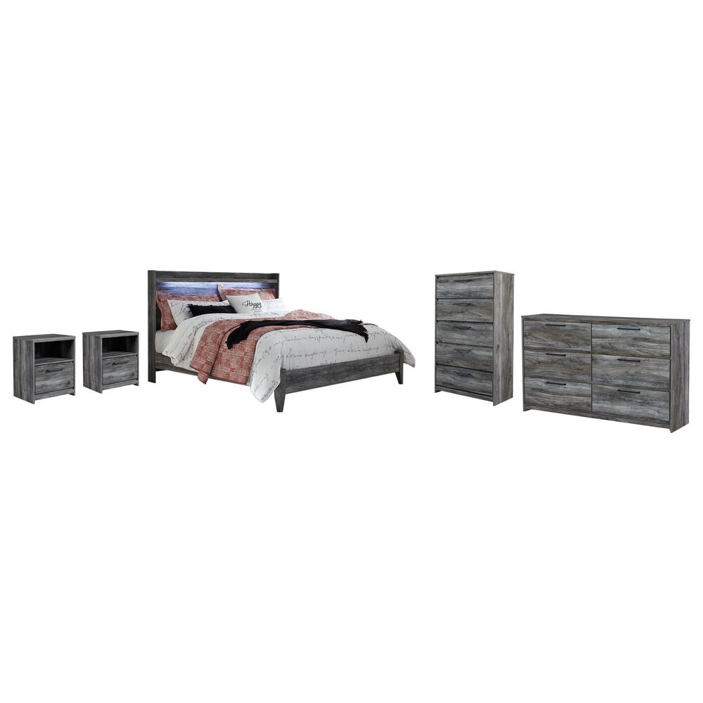 Ashley Baystorm 5-Piece King Bedroom Set in Gray, , large