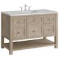James Martin Vanities Breckenridge 48" Single Bathroom Vanity in Whitewashed Oak with 3 cm Eternal Jasmine Pearl Silestone Top, Rectangular Sink and FreePower Wireless Charger, , large