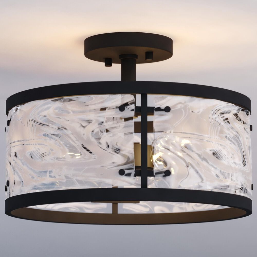 Vaxcel Wilder 3-Light Semi Flush Mount in Matte Black, , large
