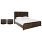 Fallridge Mezquite Queen Bed with Two Nightstands in Black Natural Grain, , large