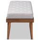 Baxton Studio Linus Accent Bench in Grayish Beige, , large