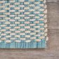 L&R Resources Bleached Naturals 81436 7"9" x 9"9" Bleach, Blue and Ivory Area Rug, , large