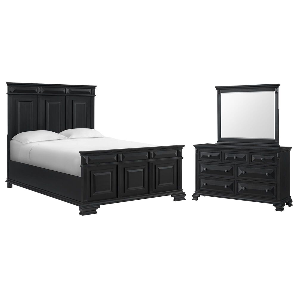 Mayberry Hill Bridgestone 3-Piece Queen Panel Bedroom Set in Black, , large