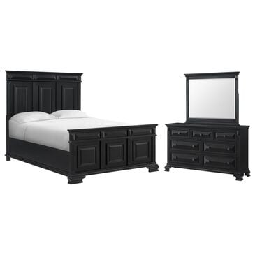 Mayberry Hill Bridgestone 3-Piece Queen Panel Bedroom Set in Black, , large