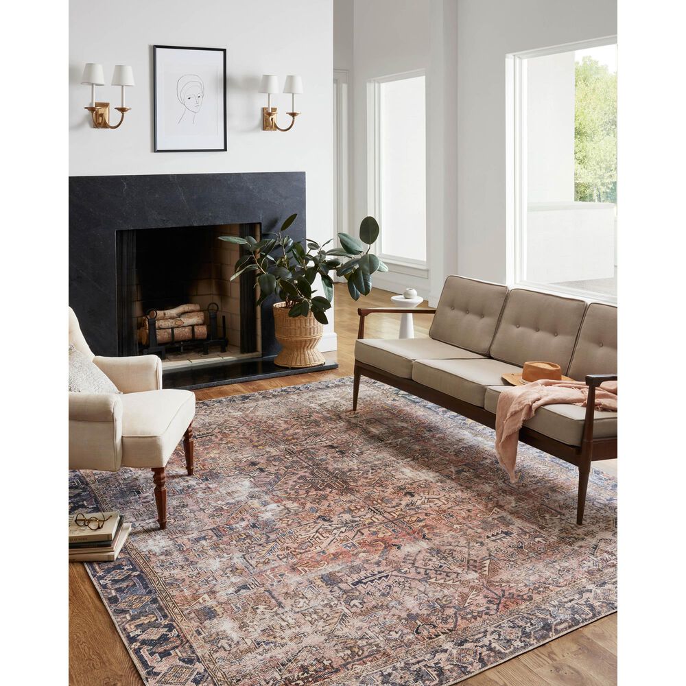 Chris Loves Julia x Loloi Jules 5&#39; x 7&#39;6&quot; Terracotta and Multicolor Area Rug, , large