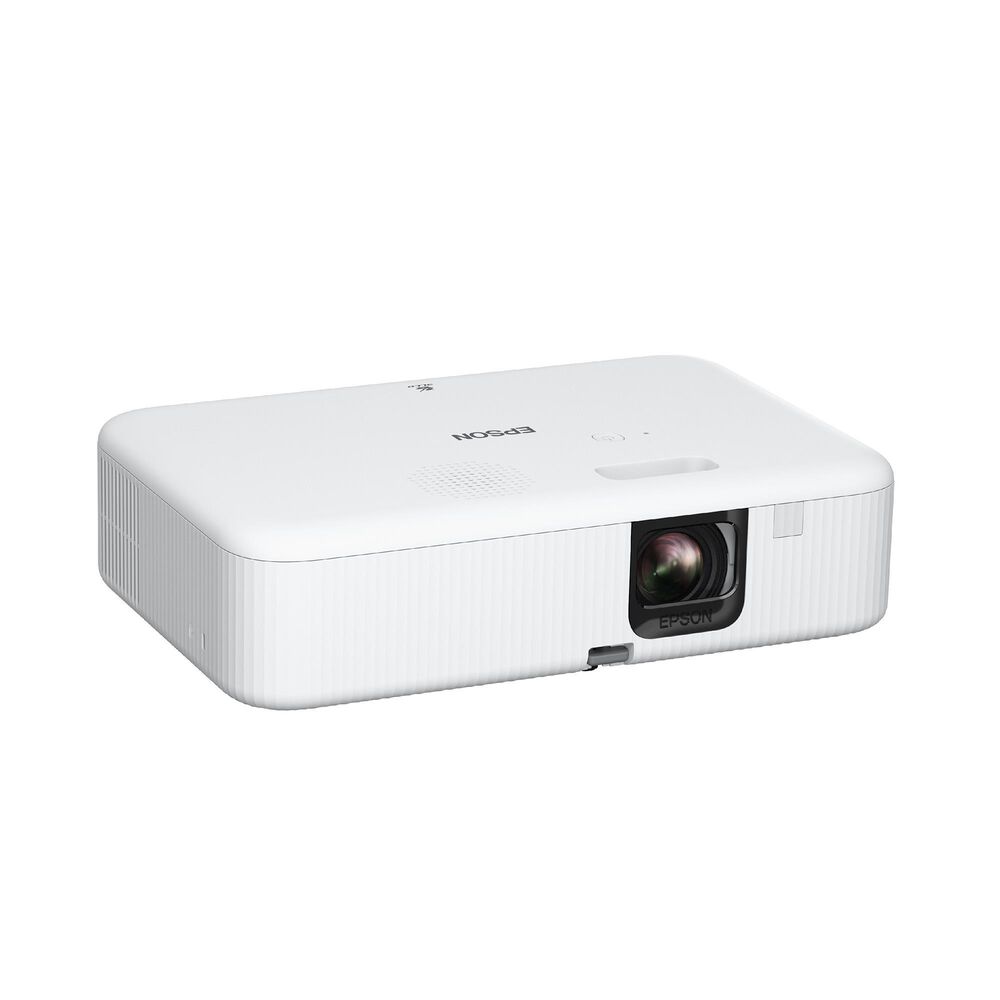 Epson EpiqVision Flex CO-FH02 Full HD 1080p Smart Streaming Portable Projector, 3-Chip 3LCD, Android TV, Bluetooth in White, , large
