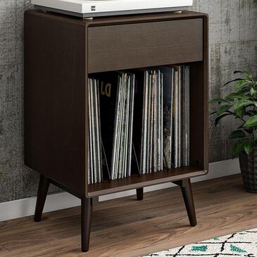 Novogratz Brittany Turntable Stand in Walnut, , large