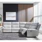 Ashley Social Pointe 5-Piece Power Symmetrical Reclining Sectional in Pearl and Ash, , large