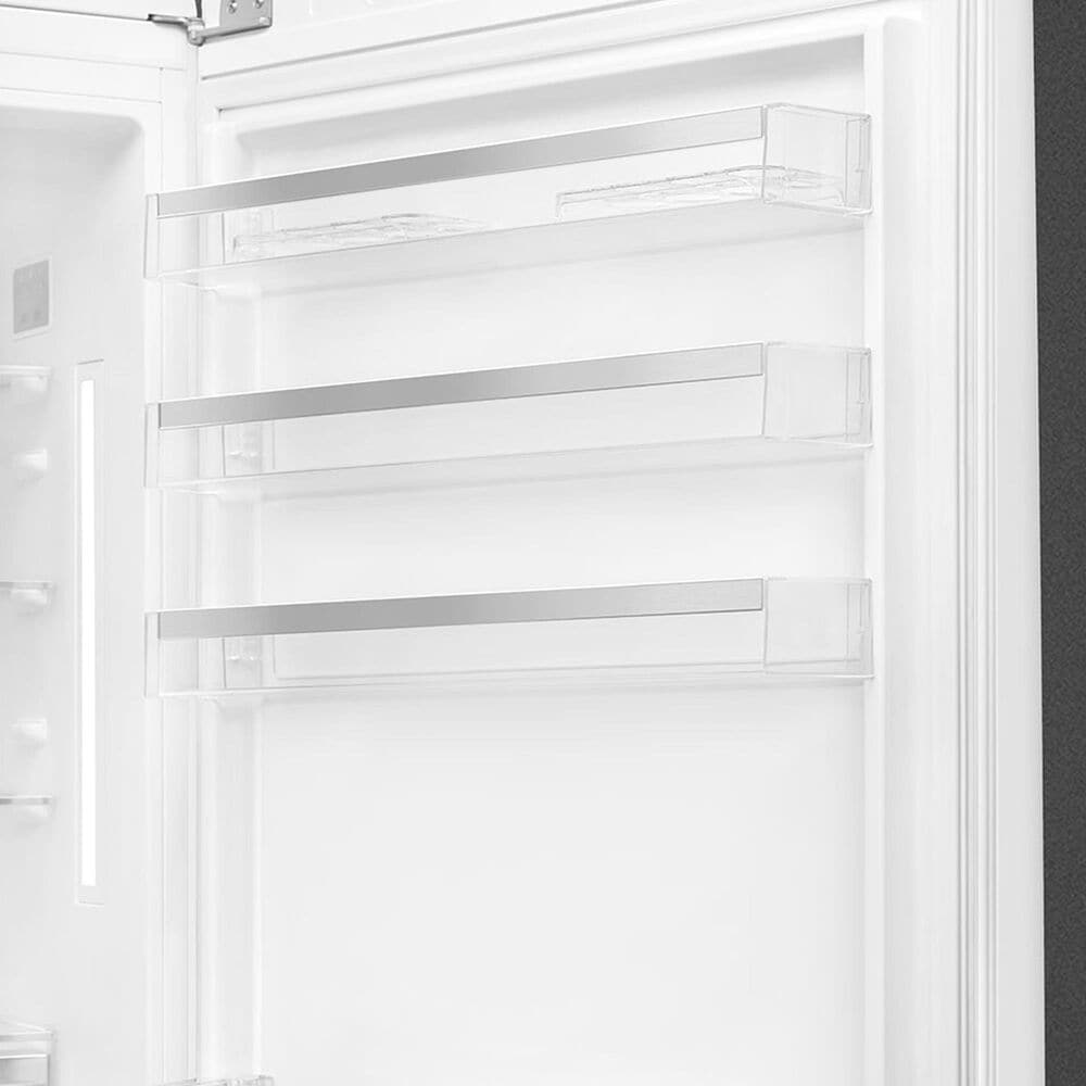 SMEG 18.01 Cu. Ft. Retro Bottom Freeze Refrigerator with Left Hinge in White, , large