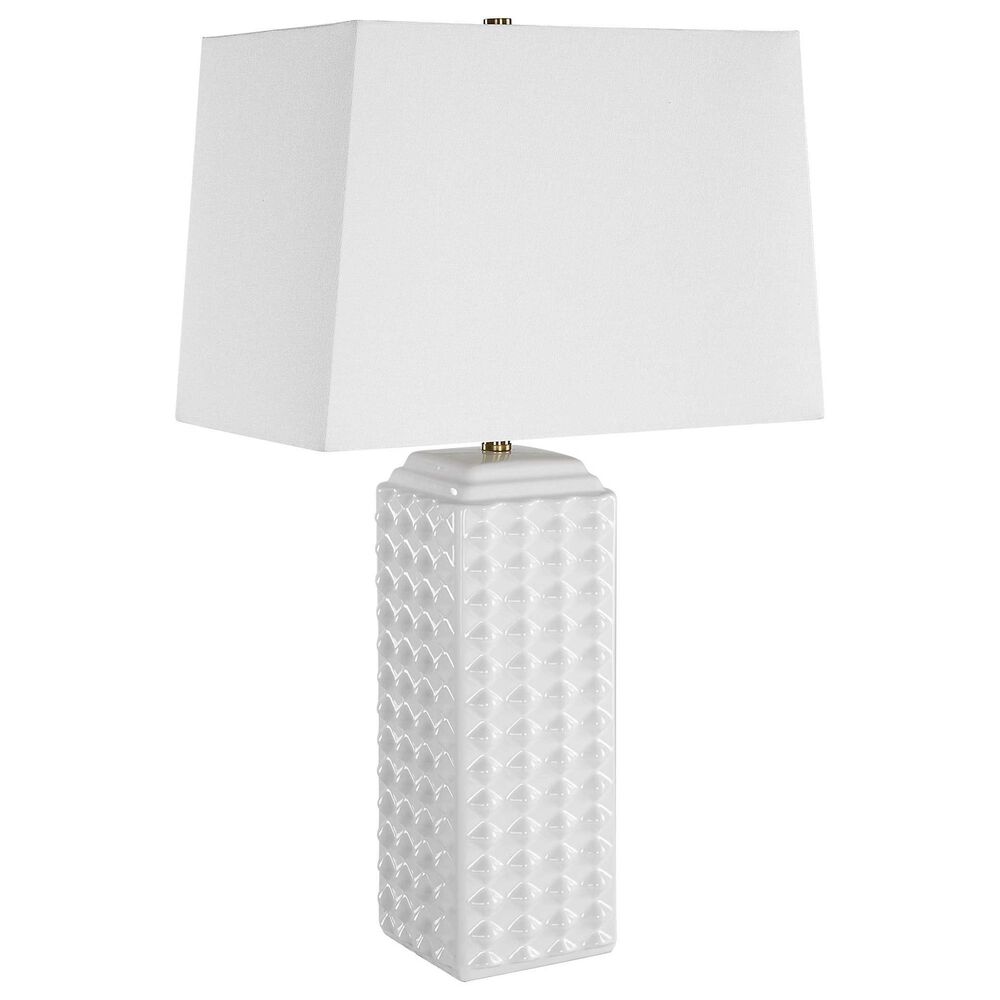 Uttermost Table Lamp in Gloss White, , large
