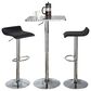 LumiSource Bistro-Ale 3-Piece Bar Set with Black Cushion in Silver and Chrome, , large
