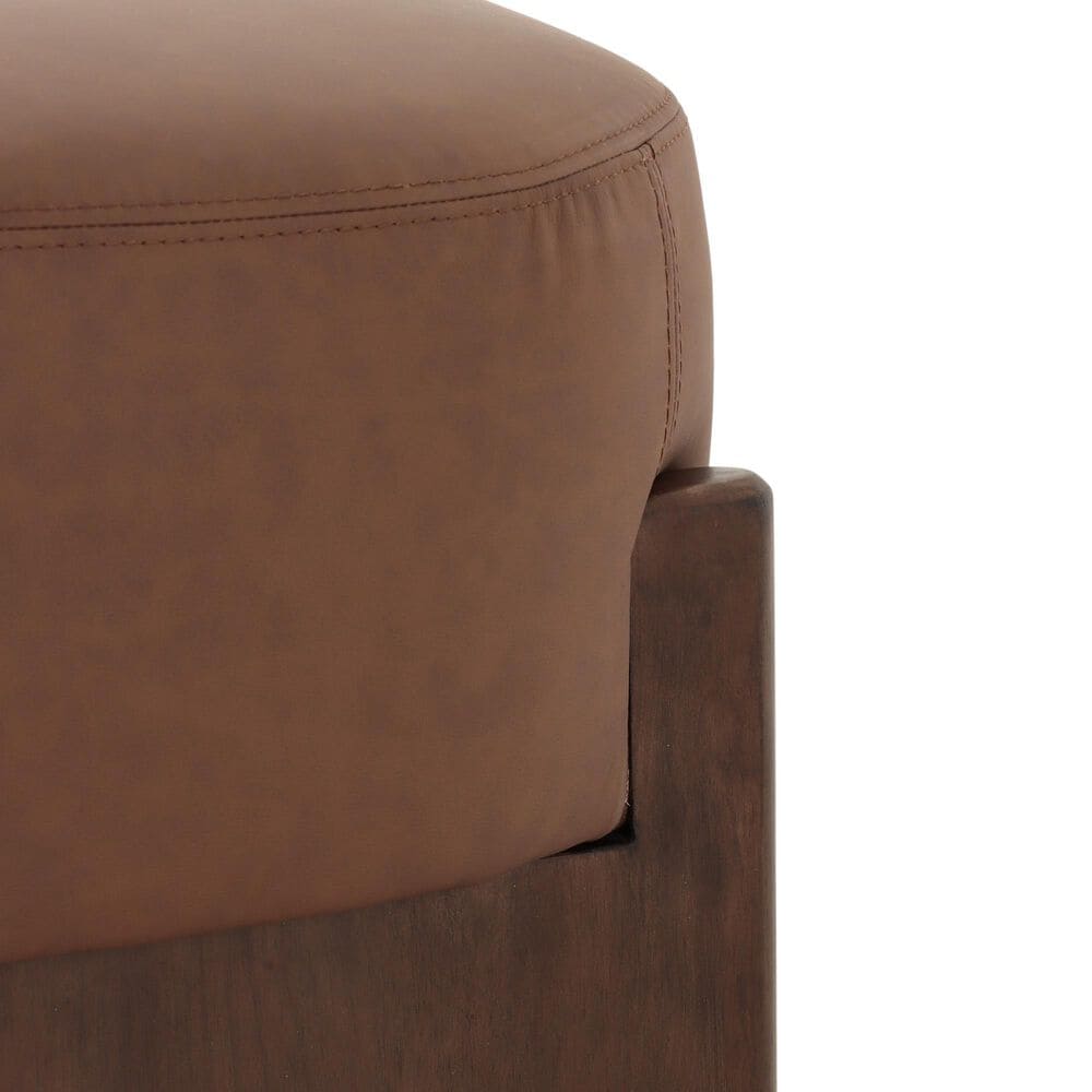 Four Hands Kirby Accent Stool in Maestro Cigar, , large