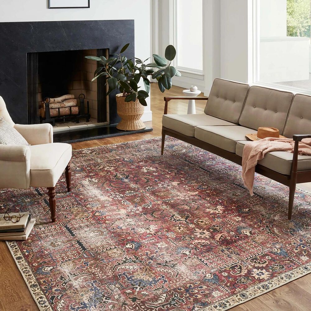 Chris Loves Julia x Loloi Jules 7&#39;6&quot; x 9&#39;6&quot; Merlot and Multicolor Area Rug, , large