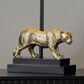 Grandview Gallery Panther Polyresin Table Lamp in Black and Gold, , large