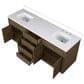 Lexora Home Abbey 72" Double Bathroom Vanity in Grey Oak with 2 cm White Quartz Top and Rectangular Sinks, , large